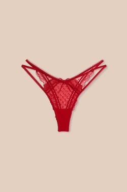 Lace and Tulle Tanga;${refinementColor}