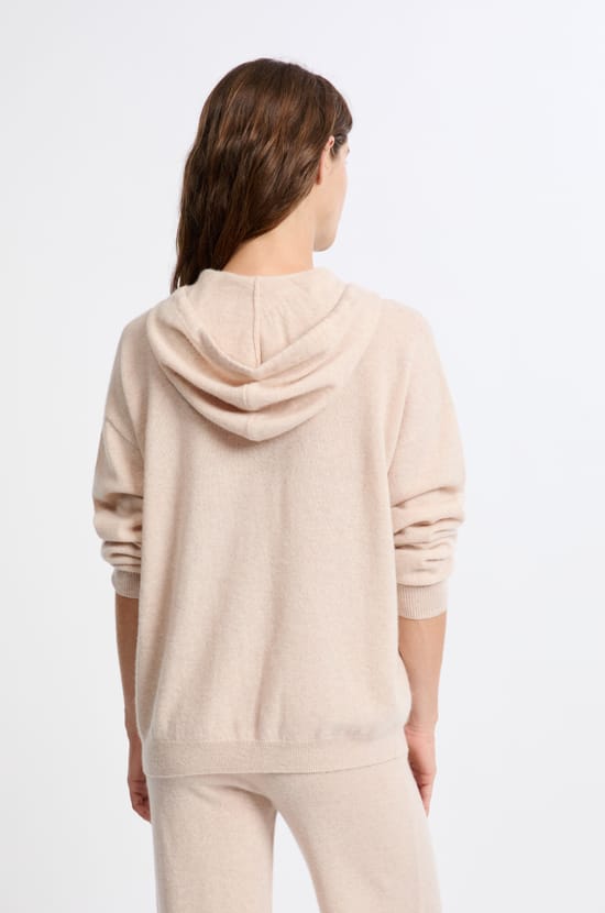 Pull à capuche en cachemire;${refinementColor}
