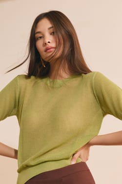 Pull manches courtes;${refinementColor}