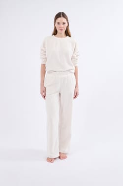 Pantalon de pyjama effet velours;${refinementColor}
