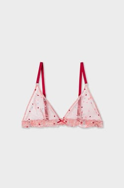 Embroidered Triangle Bra With Underwire;${refinementColor}