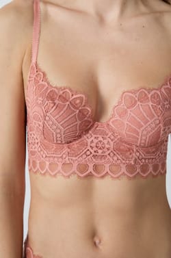 Embroidered Unlined Demi Bra;${refinementColor}