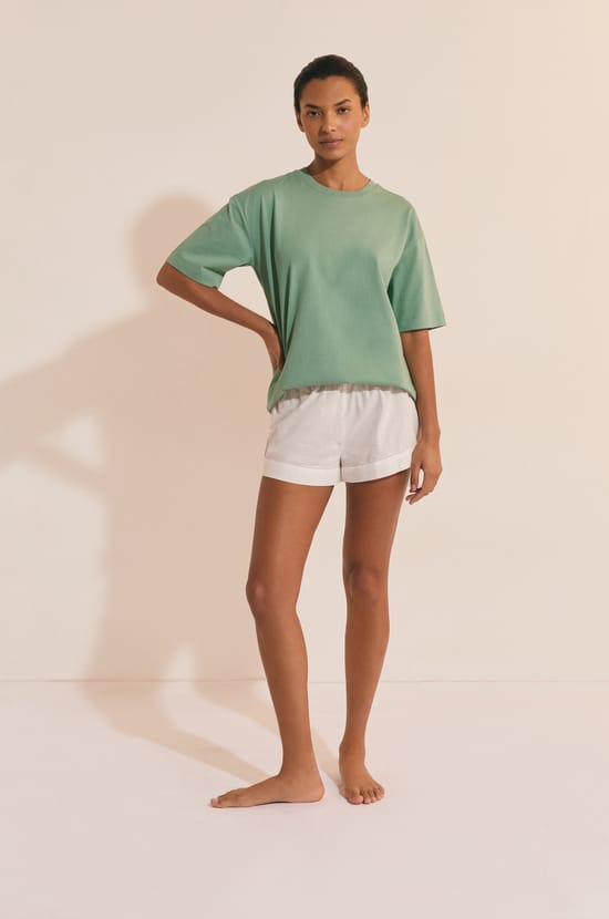 T-shirt de pyjama manches courtes en coton;${refinementColor}