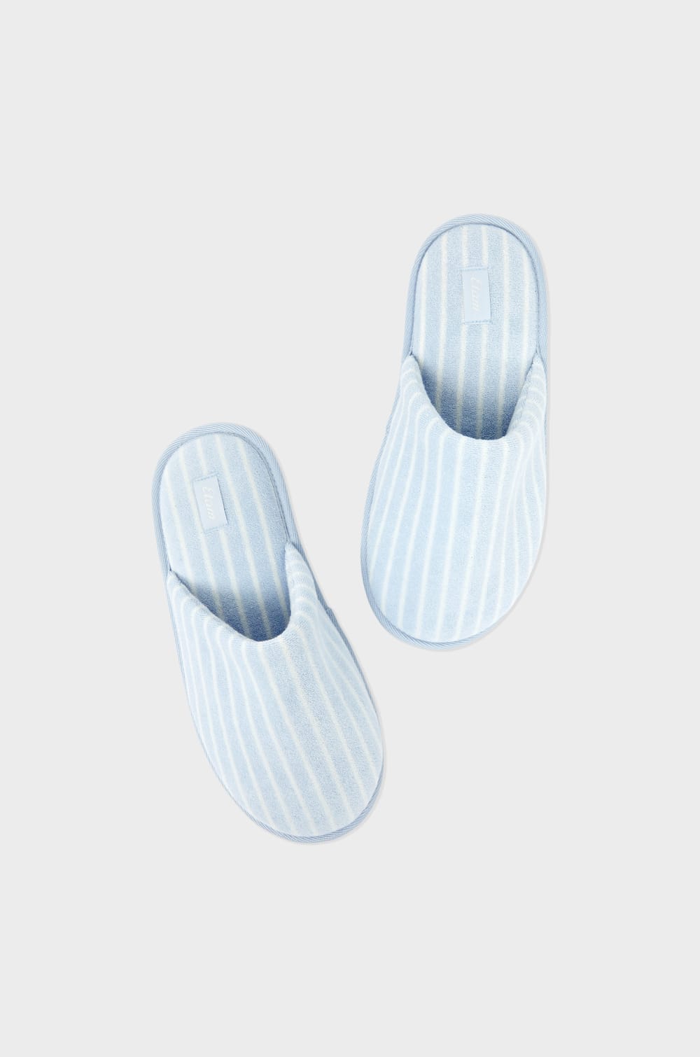 Chaussons mules &agrave; rayures avec coton;${refinementColor}