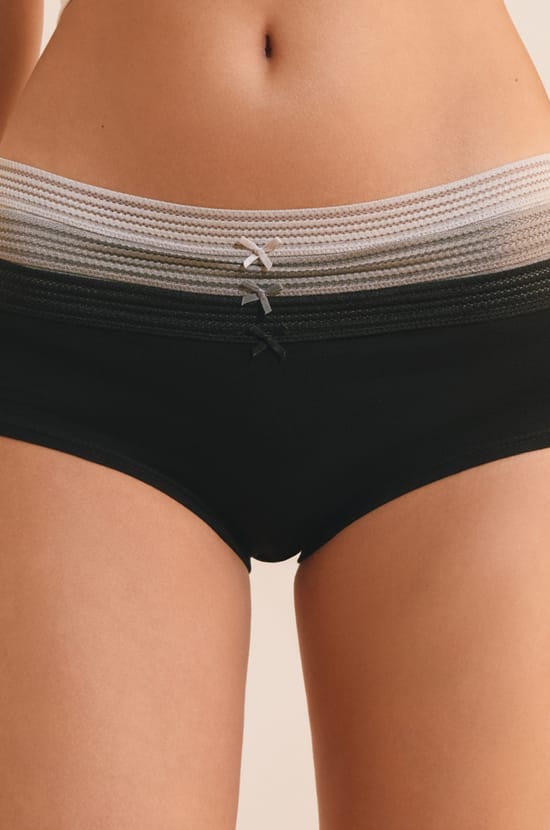 Lot de 3 shortys en coton;${refinementColor}