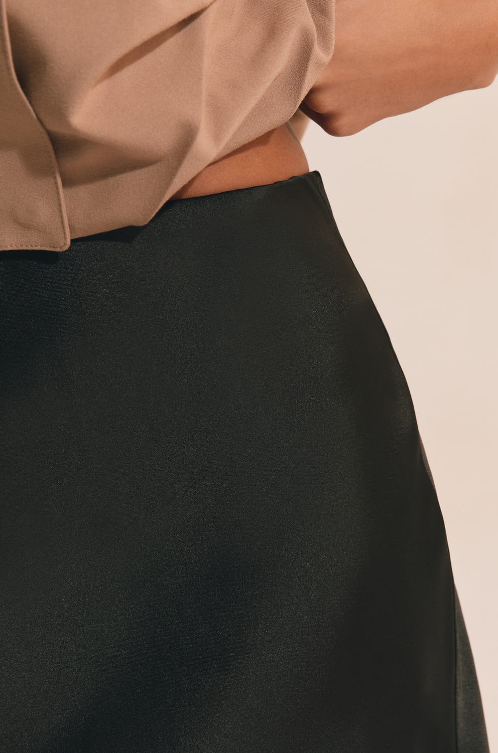 Mid-Length Skirt with Lace Details;${refinementColor}