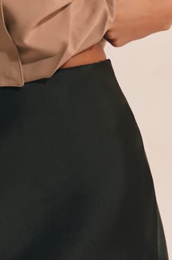 Mid-Length Skirt with Lace Details;${refinementColor}