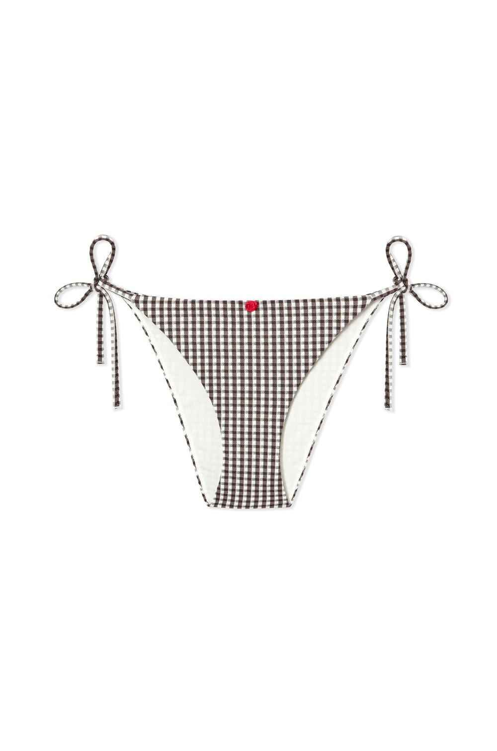 Bas de maillot de bain bikini &agrave; nouer vichy;${refinementColor}