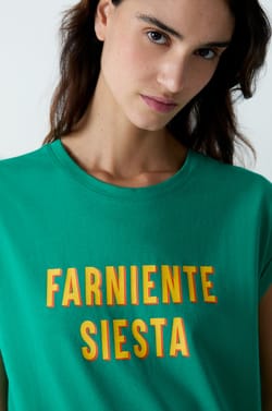 T-shirt manches courtes en coton "Farniente Siesta;${refinementColor}