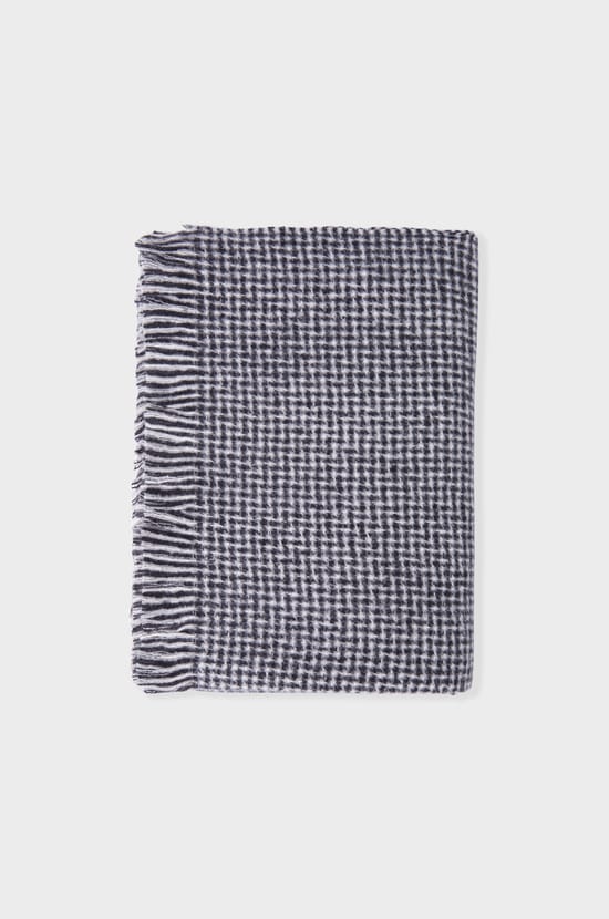 Écharpe à motif pied-de-poule;${refinementColor}