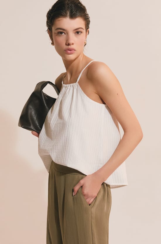 Cotton Strap Top;${refinementColor}