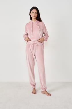 Pantalon de pyjama effet velours;${refinementColor}