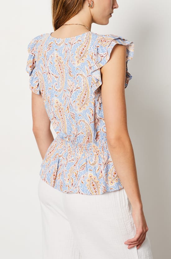 Sleeveless Patterned Top;${refinementColor}