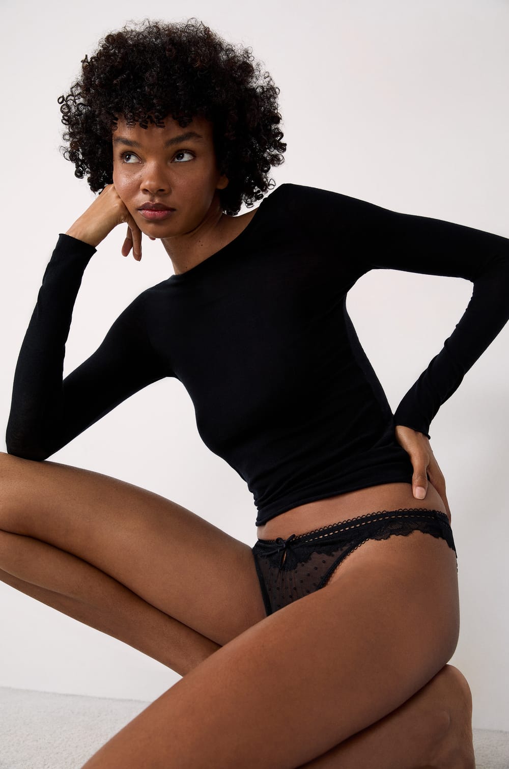 Tulle and Lace Brief;${refinementColor}