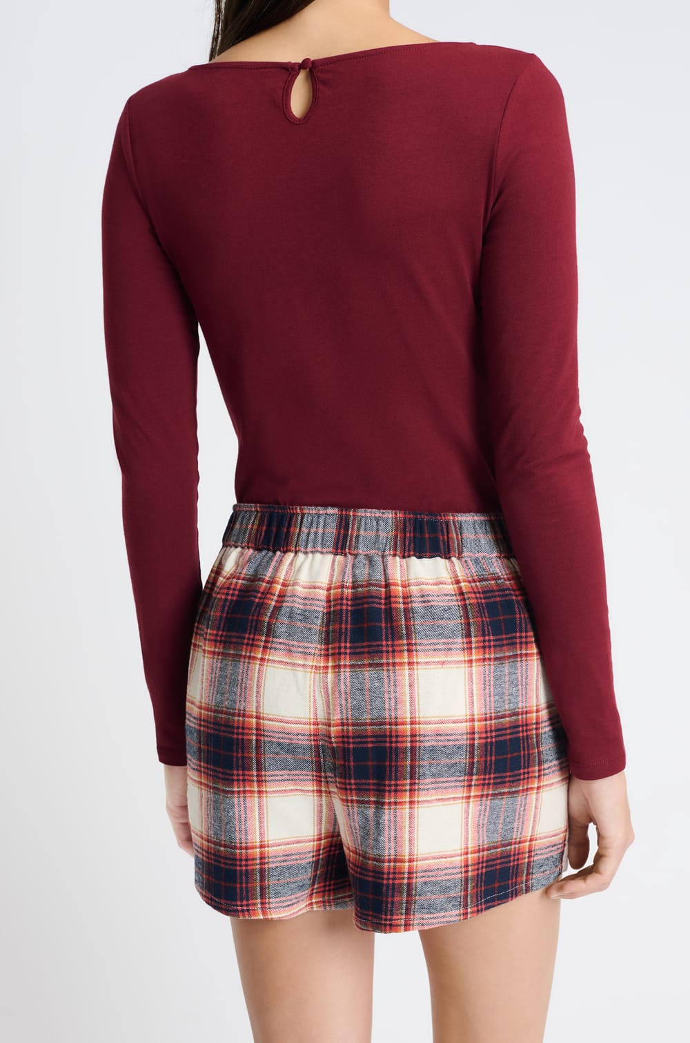 Short de pyjama à carreaux;${refinementColor}