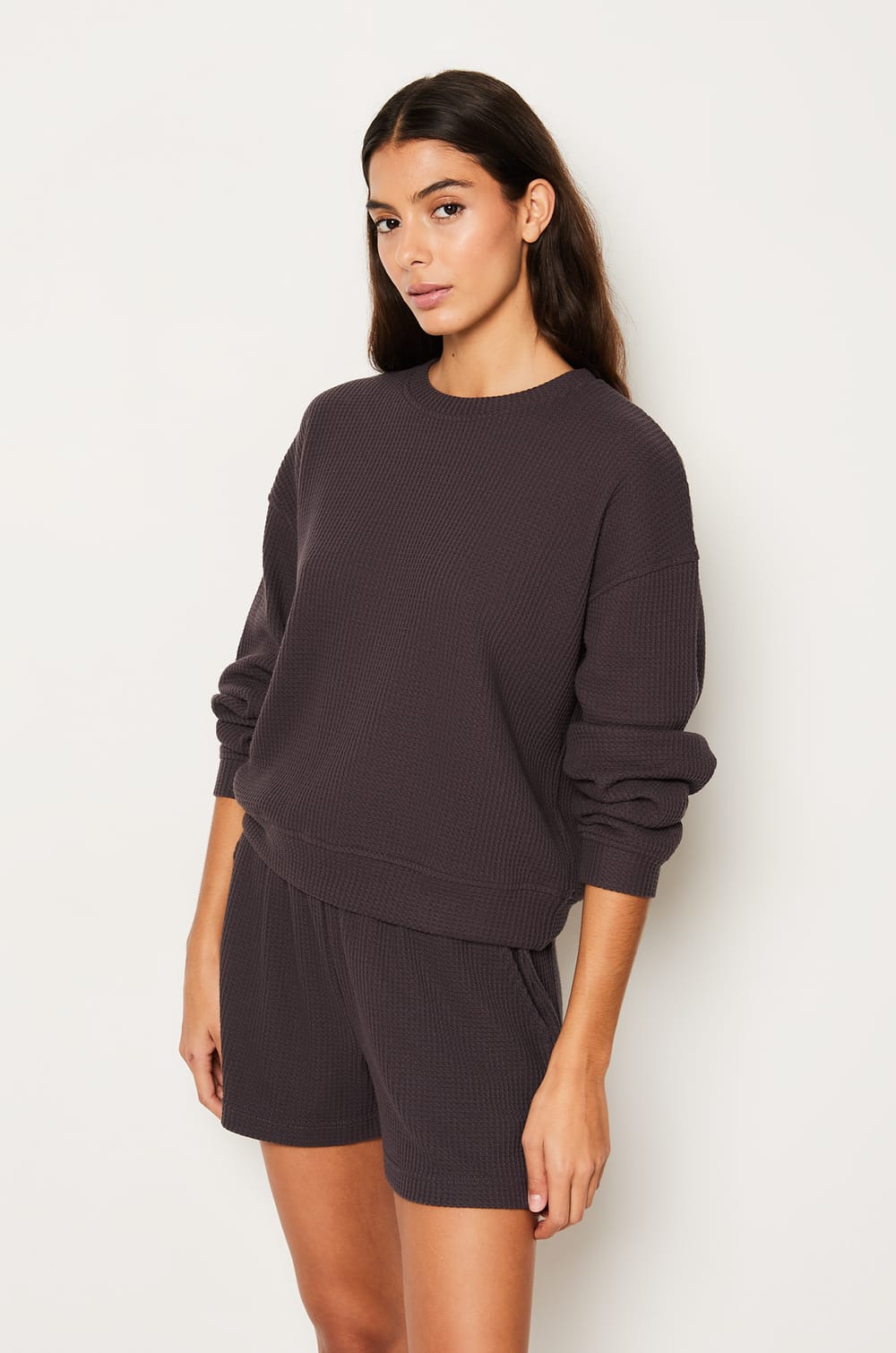 Waffle Pyjama Sweatshirt;${refinementColor}