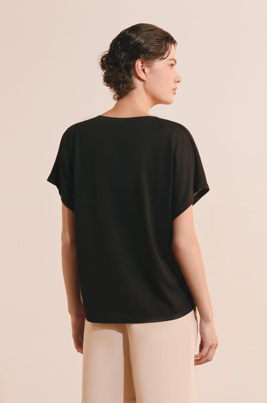 T-shirt manches courtes col V;${refinementColor}