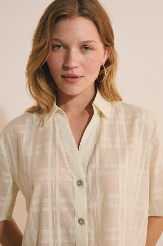 Short-sleeved Cotton Shirt;${refinementColor}