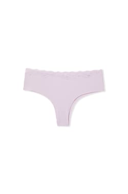 Braga brasile&ntilde;a de microfibra con detalles de encaje;${refinementColor}