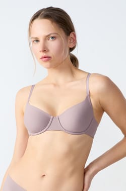 Microfiber Unlined Demi Bra;${refinementColor}