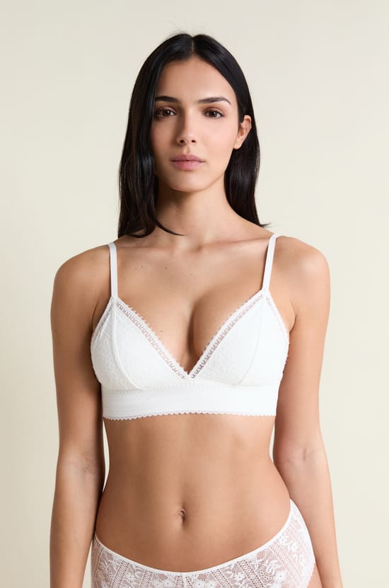 Soutien-gorge N.8 - Le triangle sans armatures en dentelle;${refinementColor}