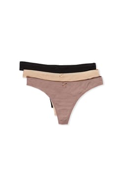Pack of 3 Cotton Thongs;${refinementColor}