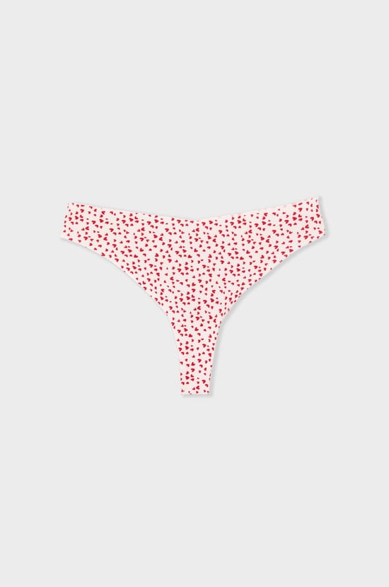 Seamless microfibre printed tanga;${refinementColor}