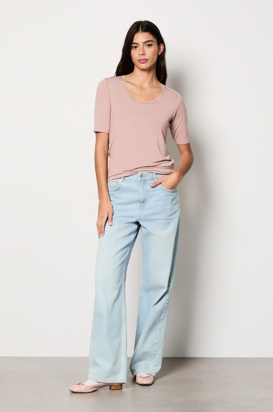 Long Sleeve Thermal Knit T-Shirt;${refinementColor}