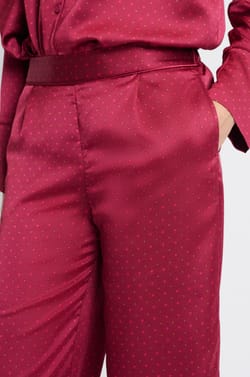 Pantalón de pijama satinado estampado;${refinementColor}