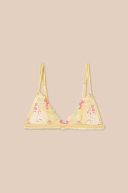 Soutien-gorge triangle avec motifs fruits brod&eacute;s;${refinementColor}