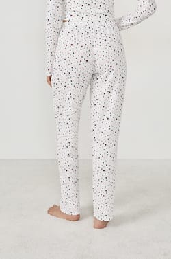Pantalon de pyjama à imprimé cœurs;${refinementColor}