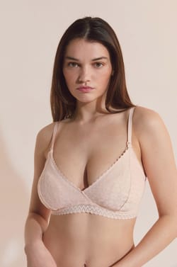 Soutien-gorge N.8 - Le triangle en coton avec clips d'allaitement et coussinets anti fuite;${refinementColor}