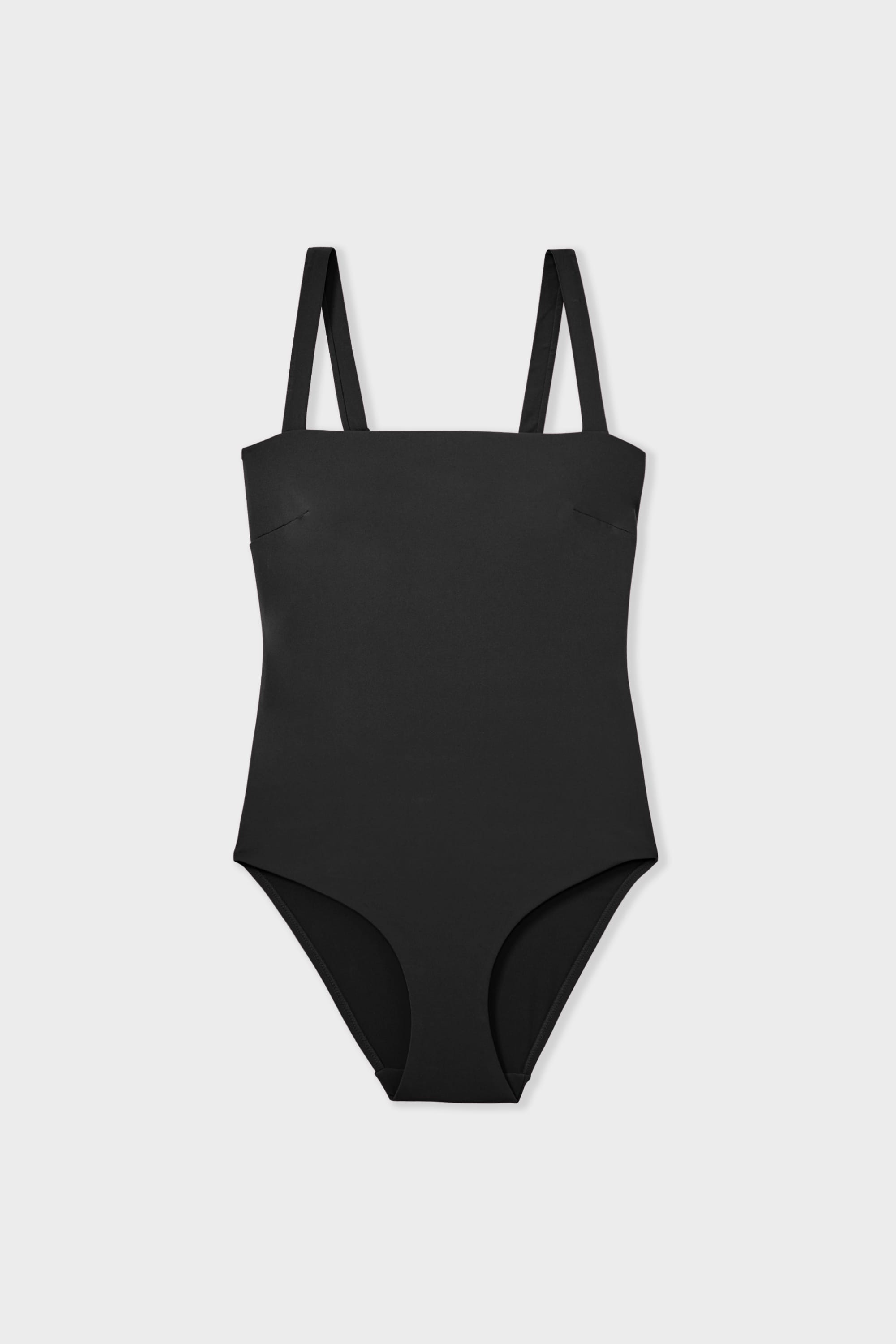 ワンピース HUECLOSET Square neck mermaid long one piece One-Piece Swimsuit With Square Neckline - SCULPT - NOIR - ETAM