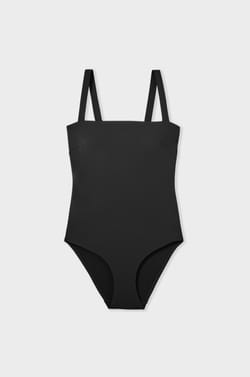 One-Piece Shaping Swimsuit with Square Neckline;${refinementColor}