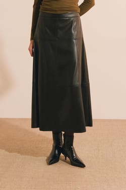 Jupe longue avec fermeture &eacute;clair;${refinementColor}