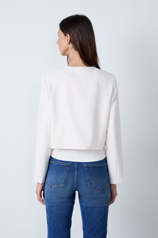 Jacket with jewel buttons;${refinementColor}
