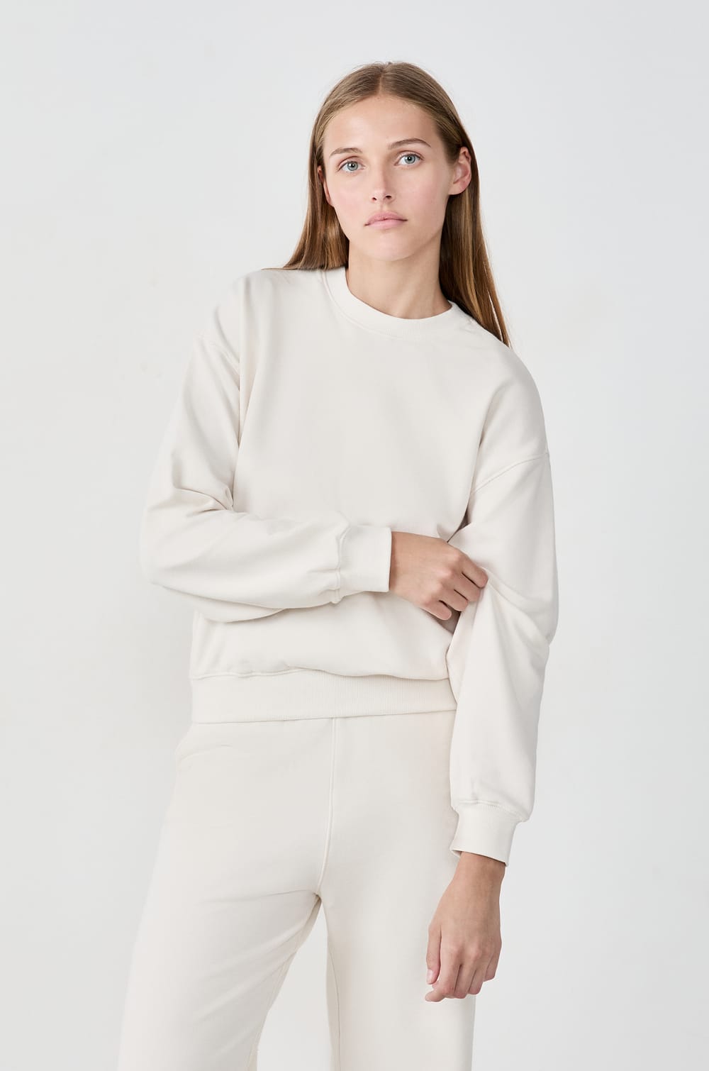 Long-sleeved cotton sweatshirt;${refinementColor}