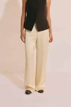 Pantalon droit satin&eacute;;${refinementColor}