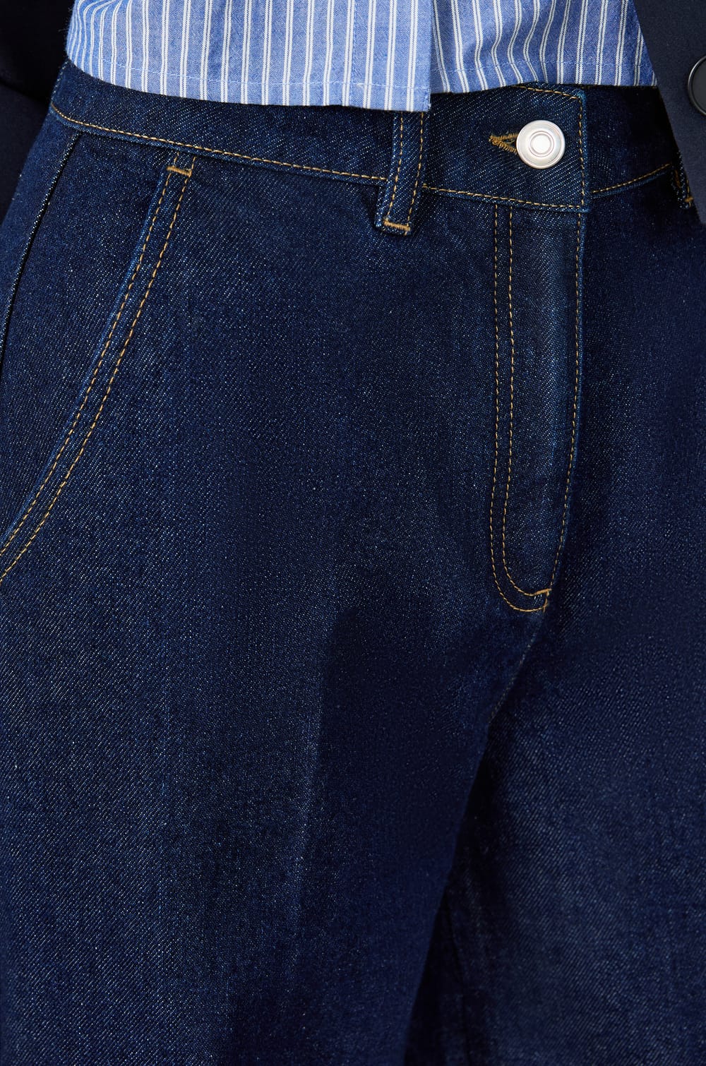 Pantalones vaqueros anchos de algodón;${refinementColor}