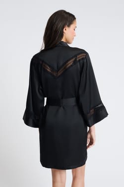 Satin Robe with Lace Details;${refinementColor}