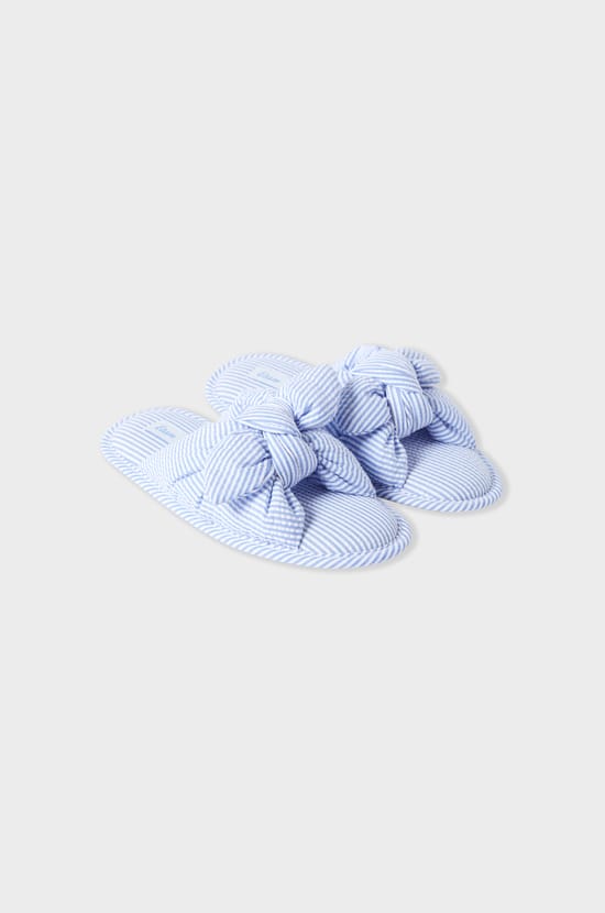 Chaussons tongs à rayures;${refinementColor}