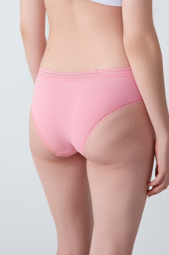 Microfibre Boyshort with Lace Details;${refinementColor}