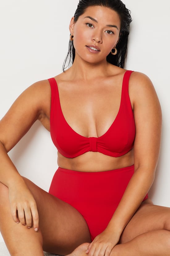 Underwired Triangle Bikini Top;${refinementColor}