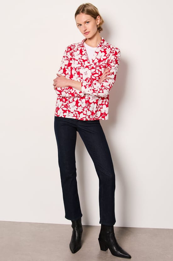Chemise manches longues fleurie;${refinementColor}