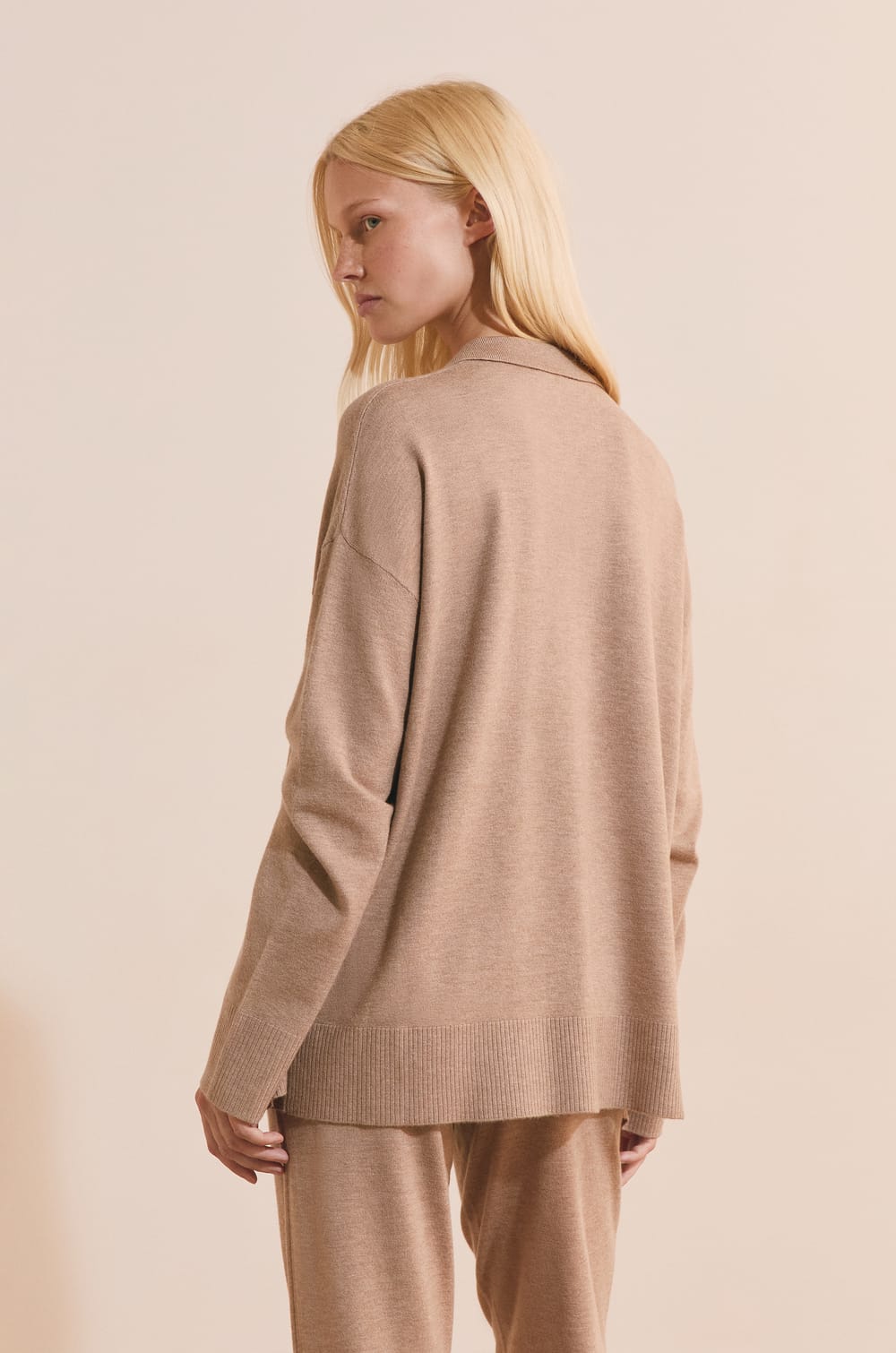 Pull de pyjama avec col polo;${refinementColor}