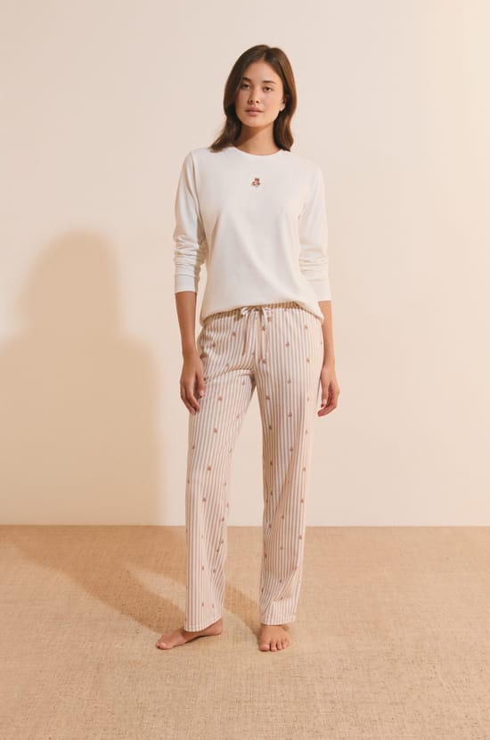 Pyjama-Set 3-teilig aus Baumwolle;${refinementColor}