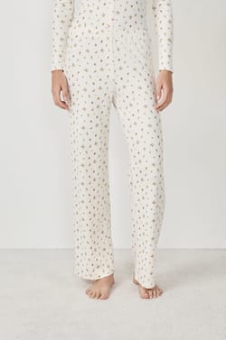 Pantalón de pijama con flores;${refinementColor}