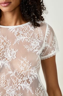 Embroidered Short-Sleeved Top;${refinementColor}