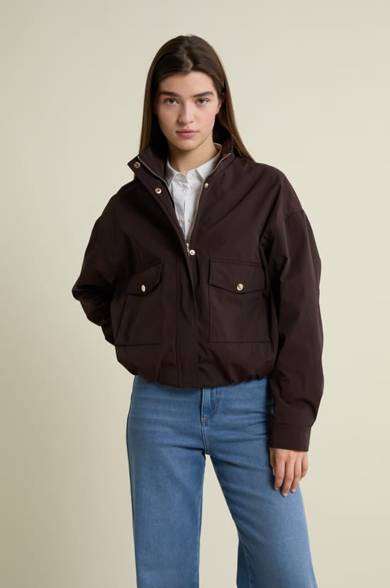 High Neck Jacket;${refinementColor}