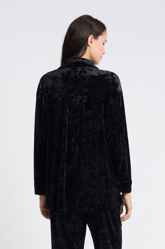 Chemise de pyjama en velours;${refinementColor}